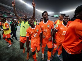 Ivory Coast celebrate going to AFCON final