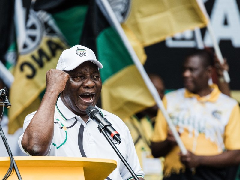 ANC president Cyril Ramaphosa at manifesto launch '24