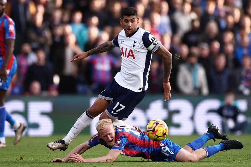 Spurs defencer Cristian Romero playing last season