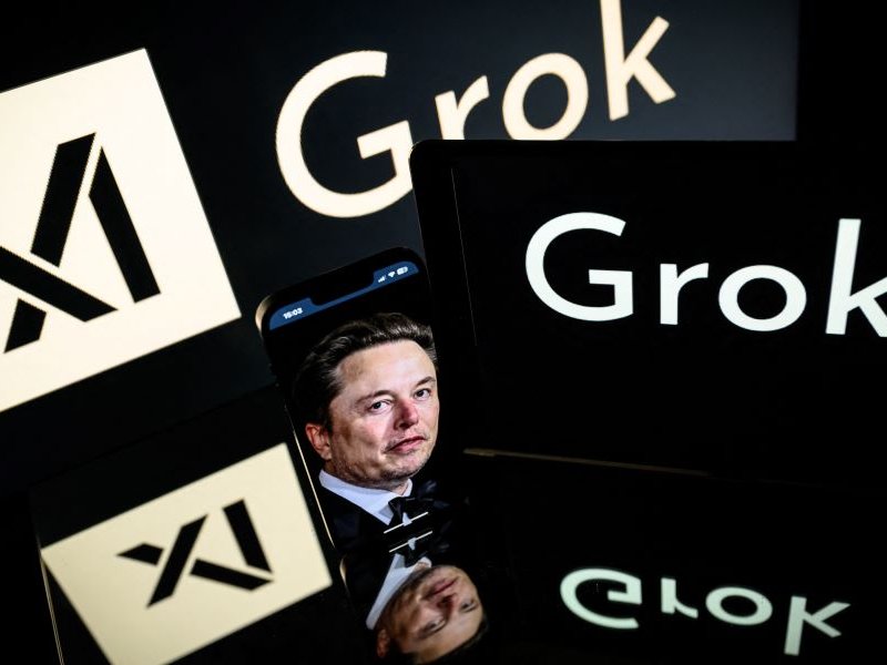 Grok AI logo image
