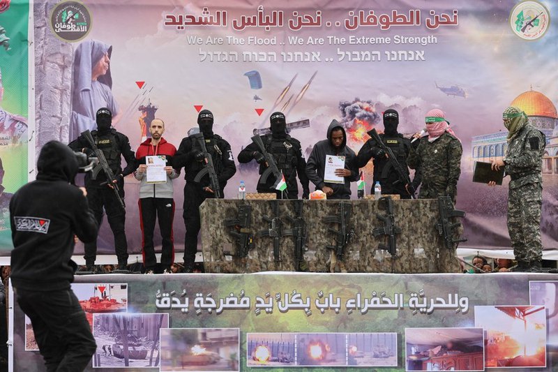 Hamas frees dazed hostages in staged Gaza ceremony