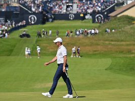 Rory McIlroy practices ahead of this weeks Open Championship at Royal Portrush