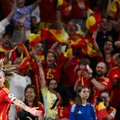 Spain's forward Claudia Pina celebrates after scoring her team second goal during the UEFA Women's Euro 2025