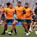 Wallabies training ahead of the second test against the Lions