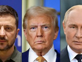 US President Donald Trump Russian President Vladamir Putin Ukrainian President Volodomyr Zelenskyy