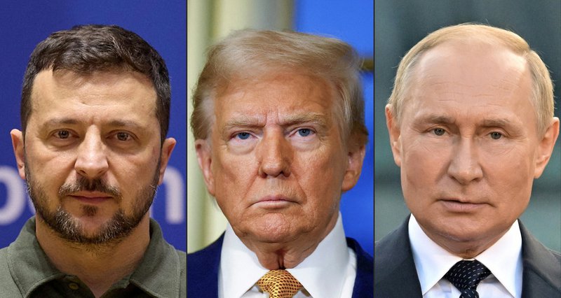 US President Donald Trump Russian President Vladamir Putin Ukrainian President Volodomyr Zelenskyy