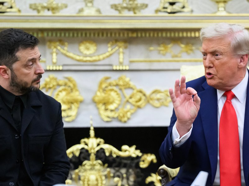 US President Donald Trump meets in White House Oval Office with Ukrainian President Volomomyr Zelenskyy