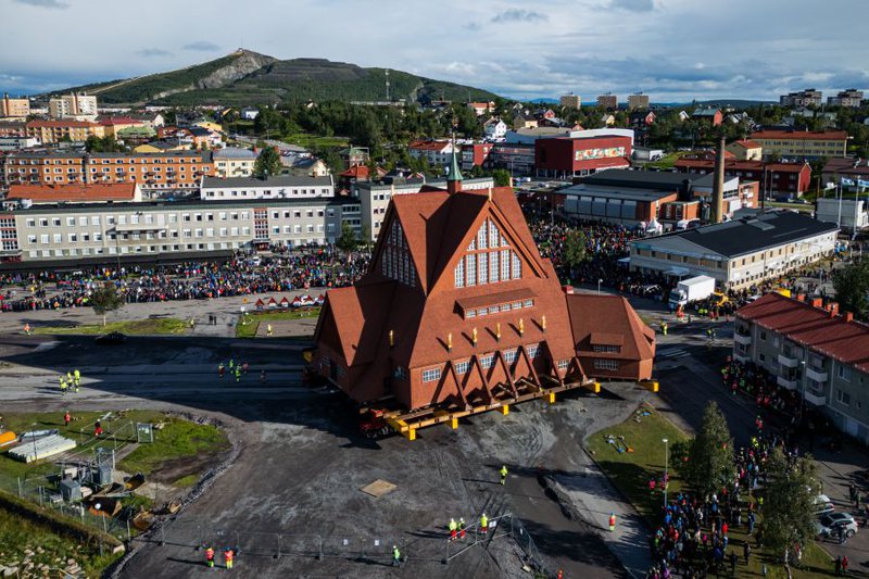Historic Swedish church on the move in logistical feat