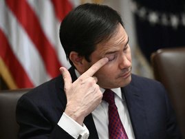 US Secretary of State Marco Rubio concerning look
