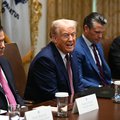 US President Donald Trump speaks during in a cabinet meeting, alongside Secretary of State Marco Rubio (L), Secretary of Defense Pete Hegseth