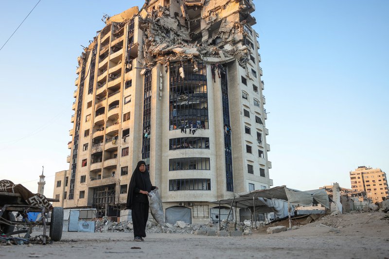 damaged building in Gaza City