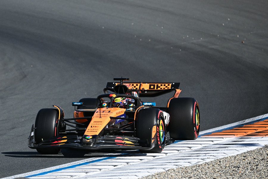 McLaren's Australian driver Oscar Piastri qualifying session of the Formula One Dutch Grand Prix at The Circuit Zandvoort, western Netherlands