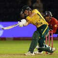 Dewald Brevis hits out against England in the first T20