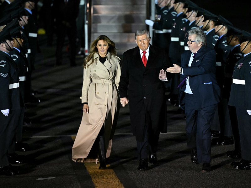 Donald Trump and his wife