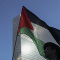 Pro-Palestinian protesters rally outside of the United Nations Headquarters ahead of the 80th General Assembly