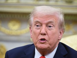 US President Donald Trump in the Oval Office