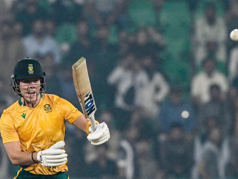 Dewald Brevis represents the Proteas against Pakistan