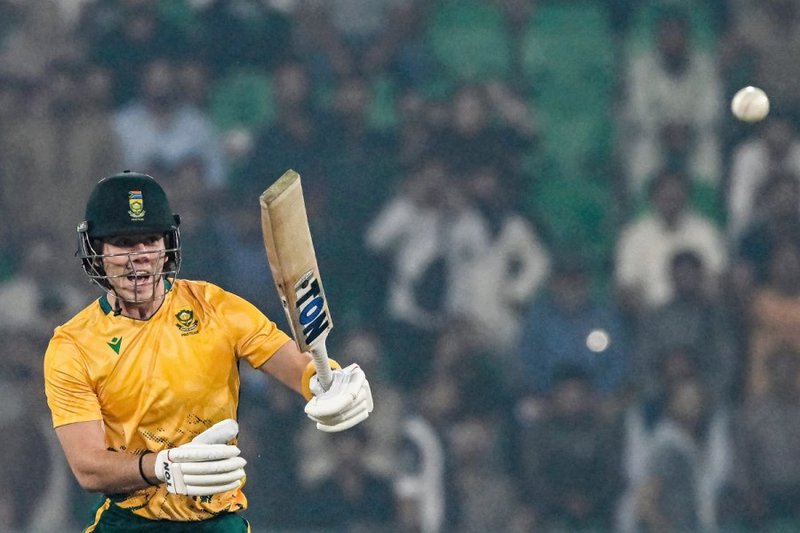 Dewald Brevis represents the Proteas against Pakistan