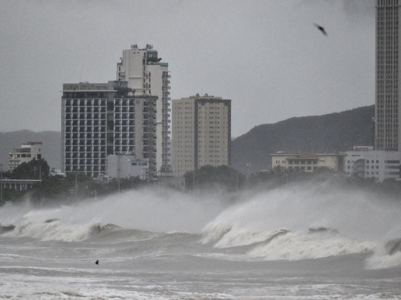 Typhoon Kalmaegi in Gia Lai province in central Vietnam