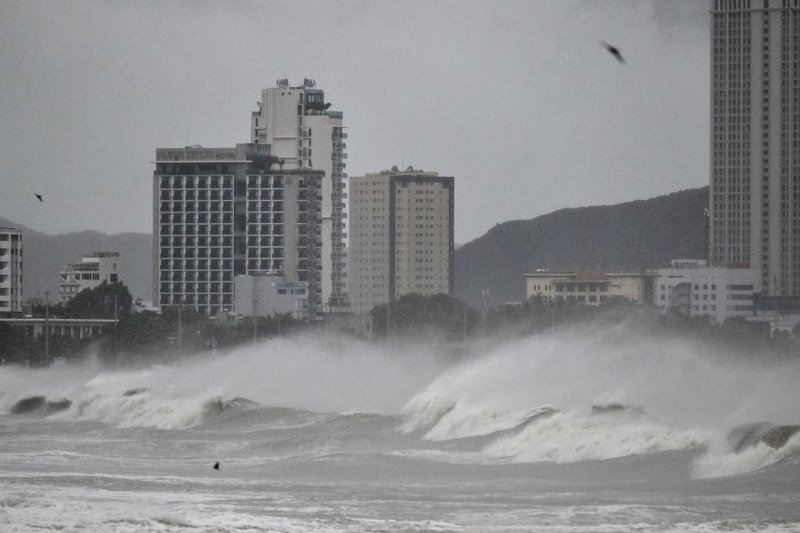 Typhoon Kalmaegi in Gia Lai province in central Vietnam
