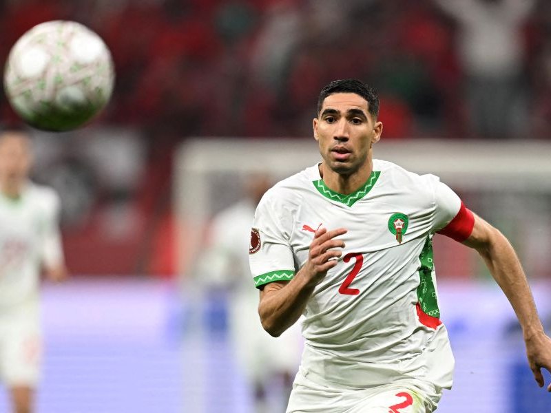 Morocco's defender #02 Achraf Hakimi