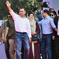Bangladesh Nationalist Party (BNP) chairman Tarique Rahman (3L) waves to supporters during a rally as he begins campaigning ahead of the upcoming national election, in Sylhet on January 22, 2026.