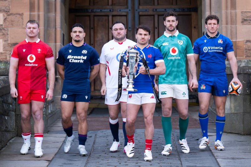 2026 Six Nations captains before the start of the tournament