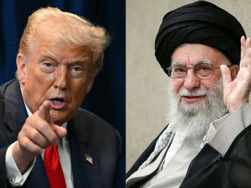 US President Donald Trump Iranian supreme leader Ayatollah Ali Khamenei