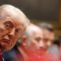 U.S. President Donald Trump looks on during a Cabinet meeting