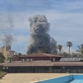 Smoke rises from the site of an Israeli strike in the southern Lebanese city of Tyre on May 31,
