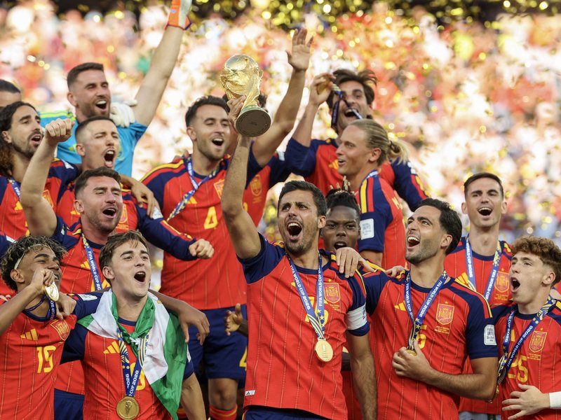 Spain winning FIFA World cup