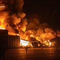 drone strike on a shopping center in Sumy