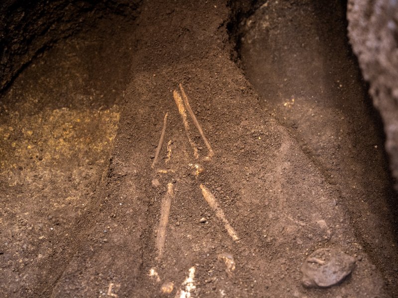 old human remains unearthed in El Salvador