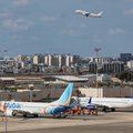 A flydubai flight bound for Dubai is seen before taking off from Ben Gurion Airport near Tel Aviv
