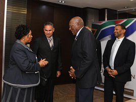 Burundi Prime Minister Gervais Ndirakobuca was welcomed by Basic Education Minister Angie Motshekga
