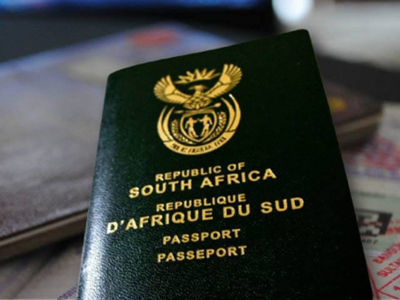 A South African green passport
