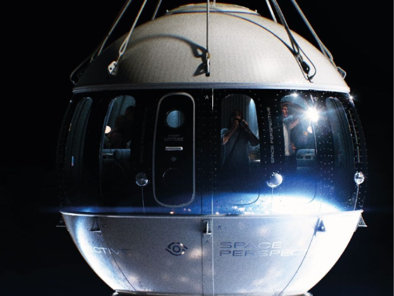 A Space shuttle up in space