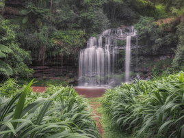 A beautiful waterfall cascading in Hillcrest