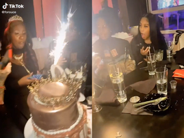 "You’re at a birthday dinner. The birthday girl doesn’t like her cake and does this…"