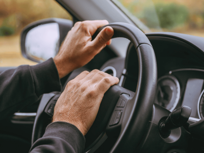 A driver honks his hooter