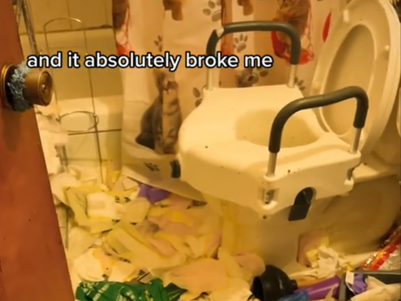 A filthy toilet with toilet paper on the floor
