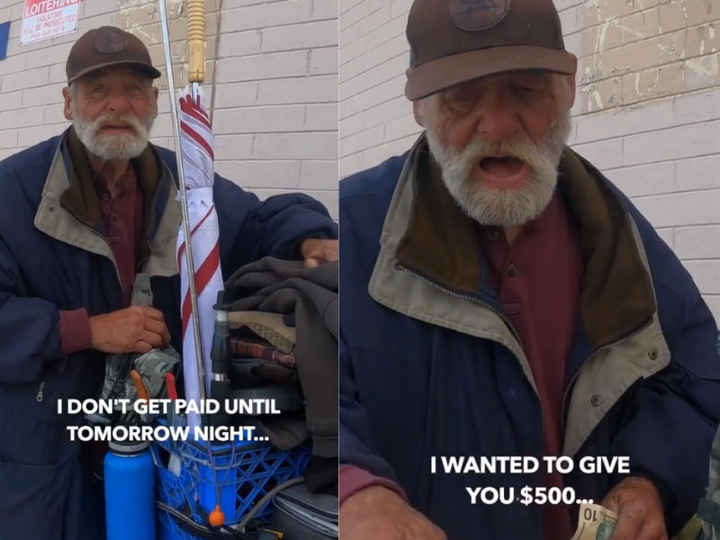 INSPIRING: He was willing to share his last $10 with a stranger...