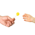 A man gives a child a yellow lollipop to lure him away