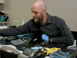 A man using AI while building a computer