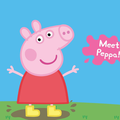A picture of Peppa Pig wearing her boots