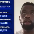 A picture of Siya Kolisi next to a financial earnings grid