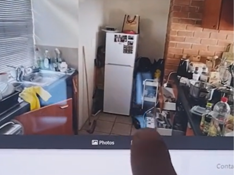 A property listing on Property 24 that shows an untidy kitchen