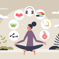 A vector that shows all things self care and wellbeing