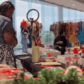 A woman shopping at the Malvern Park festive flea market