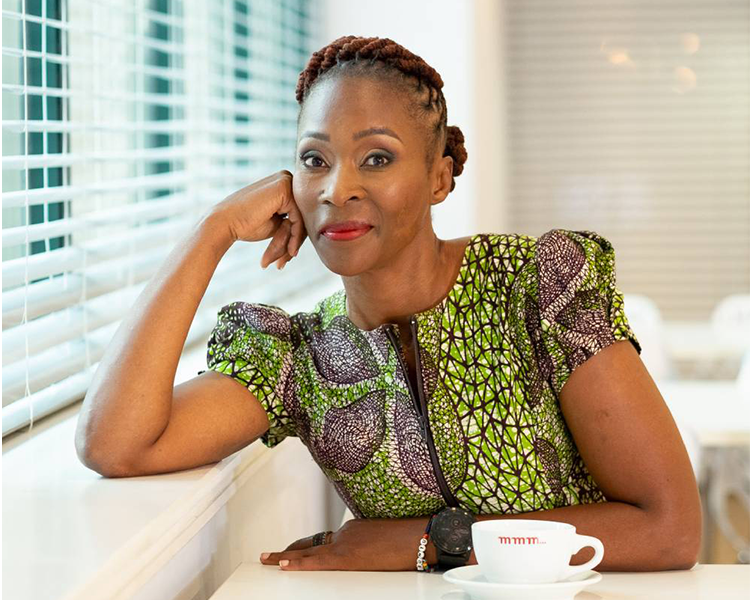 Portrait of Saray Khumalo with a teacup